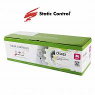 Картридж лазерный Static Control HP CLJP CF543X (203X) 2.5k magenta малиновый