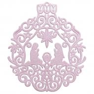 Підвіска MIS LT Різдво 2Д 12 см рожевий