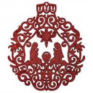 Подвеска MIS LT Рождество 2Д 12 см красный Подвеска MIS LT Рождество 2Д 12 см красный