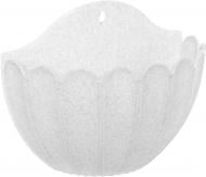 Горщик пластиковий Алеана Марго настінний фігурний 1,8 л білий із сірим (113030) Горщик пластиковий Алеана Марго настінний фігурний 1,8 л білий із сірим (113030)