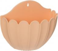 Горшок пластиковый Алеана Марго настенный 12,5х15 см 1,8 л бежевый (113030)