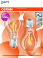 Лампа світлодіодна Osram LS 2 шт./уп A60 7 Вт E27 3000 К 220 В прозора 4052899415317
