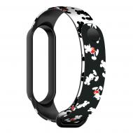 Ремінець для фітнес-браслета Cartoon для Xiaomi Mi Band 6/5 Mickey Siluet Black (ARM59256)