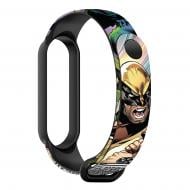 Ремешок для фитнес-браслета Armorstandart Superhero для Xiaomi Mi Band 6/5 Wolverine comix Black (ARM59265)