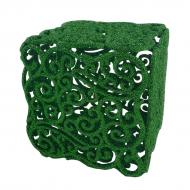 Елочная игрушка Квадрат ажурный 8 см зеленый