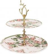Блюдо двухъярусное Lefard Pink Blossom 19/26 см 769-098