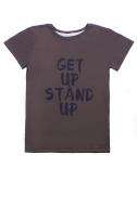 Футболка для хлопчиків Luna Kids з принтом Get Up р.122 графіт Футболка для хлопчиків Luna Kids з принтом Get Up р.122 графіт