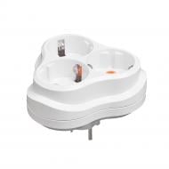 Тройник ELM с заземлением 3 гн. 9003 белый 41-0032