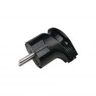 Вилка електрична кутова ELM (41-0024) із заземленням 250В 16А IP20 поліпропілен чорний