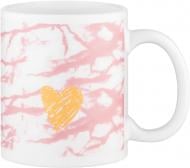 Чашка Ardesto Hello 350 мл бело-розовая AR3048WP