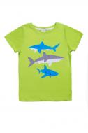 Футболка для мальчиков Luna Kids с принтом Shark р.122 зеленый