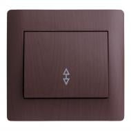 Выключатель проходной одноклавишный LXL Oscar без подсветки венге TL1102 Wenge