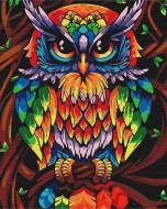 Картина по номерам Радужная мудрая сова BS52241 40x50 см Brushme