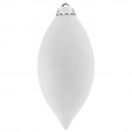Ялинкова іграшка Овал великий 15 см білий