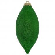 Ялинкова іграшка Овал великий 15 см зелений