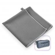 Рушник спортивний з мікрофібри з кейсом 50x90 см сірий EasyFit