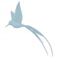 Елочная игрушка Колибри 3д 12 см голубой