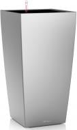Кашпо Lechuza Cubico 40 квадратный 31 л серебристый (18217)