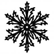 Подвеска MIS LT Снежинка Морозко 2 12 см черный