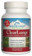 Комплекс для підтримки Легких Рослинна Китайська Формула Clear Lungs RidgeCrest Herbals 60 гелевих капсул