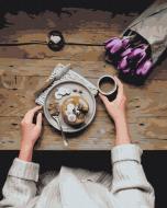 Картина по номерам Завтрак в теплых тонах BS52454 40x50 см Brushme Картина по номерам Завтрак в теплых тонах BS52454 40x50 см Brushme