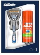 Подарунковий набір Gillette Fusion 5 бритва + гель для гоління для чутливої шкіри