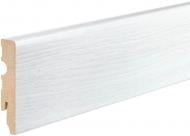 Плинтус МДФ Cezar 349 белоснежный снег 80x13x2200 мм