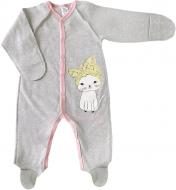 Комбинезон для девочки Smil р.56 серый меланж 108613