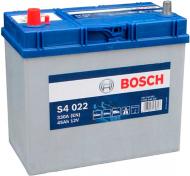 Аккумулятор автомобильный Bosch S4 022 45А 12 B «+» слева