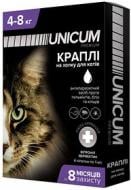Краплі UNiCUM від бліх, кліщів і гельмінтів на холку для кішок Unicum premium + 4-8 кг шт.