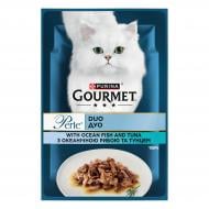 Корм вологий для котів Gourmet by Purina Perle Duo з океанічною рибою і тунцем 85 г