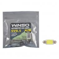 Автолампа накаливания WINSO 12V COB SV8.5 T11x39 1LED 56LM white 10 шт. (127210)