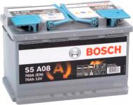 Аккумулятор автомобильный Bosch S5 A08 70Ah 760A 12V «+» справа (0 092 S5A 080)