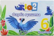 Краска гуашевая 6 цветов 10 мл Rio Cool For School