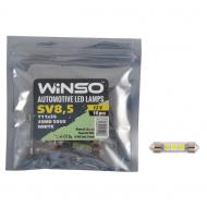 Автолампа накаливания WINSO 12V SMD SV8.5 T11x36 3LEDS 5050 white 10 шт. (127460)