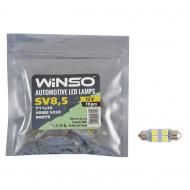 Автолампа накаливания WINSO 12V SMD SV8.5 T11x36 4LEDS 5050 white 10 шт. (127420)