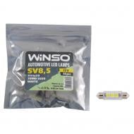 Автолампа накаливания WINSO 12V SMD SV8.5 T11x39 3LEDS 5050 white 10 шт. (127470)