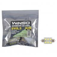 Автолампа накаливания WINSO 12V SMD SV8.5 T11x39 6LEDS 5050 white 10 шт. (127450)