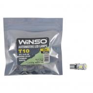 Автолампа накаливания WINSO 12V SMD T10 W2.1x9.5d 5LEDS 5630 Canbus white 10 шт. (127360)