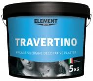 Декоративная штукатурка моделирующая Element Decor Travertino 5 кг белый