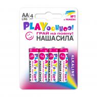 Батарейки НАША СИЛА LR6 PLAY 4 AA (пальчикові) 4 шт. (3123)