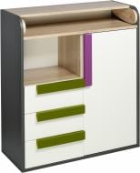 Комод пеленальный VMV Holding 1d3s Алекс графит/дуб сонома/белый