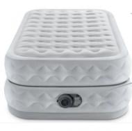 Кровать надувная Intex со встроенным насосом 191х99 см серый