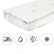 Наматрасник MirSon №1041 Alberto Silk Seasons Aloe Vera водонепроницаемый с резинкой по углам 26х120x190 см