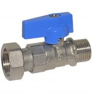 Кран с накидной гайкой Bianchi прямой Ø1/2" З х 3/4" В (синий)