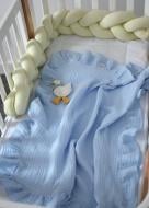 Плед Baby Veres Муслин 80x80 см голубой