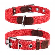 Ошейник Collar х/б тесьма 31-41 см красный 2613