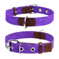 Ошейник Collar х/б тесьма 41-53 см фиолетовый 2629