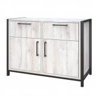 Тумба MebliKom Loft Details V-900-4-3b в каркасе сосна лофт белая 900x650x400 мм черный/белый