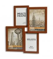 Мультирамка Velista 15W-863195v 4 фото 10x15/13х18 см коричневий